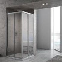 Paroi de douche accès d'angle verre clair 5 mm | FORDHAM