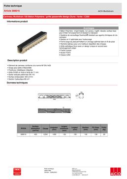 Nouvelle Grille de caniveaux design en Fonte |  ACO Dune