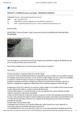 Carrelage en Grès cerame - Collection Florencia