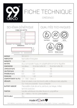 Crédence de cuisine Aluminium - Unie et effet matière ( plusieurs modèles disponibles ) 