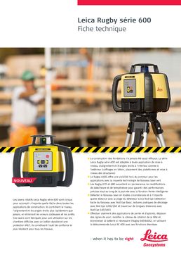 Laser de chantier pour tout type de travaux | Leica Rugby 610