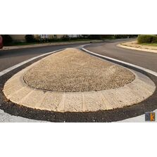 Bordures d'ilot et bandes pavées