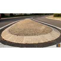 Bordures d'ilot et bandes pavées