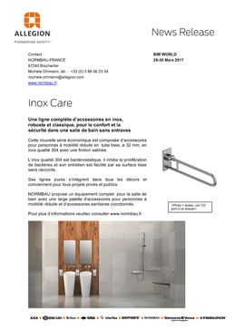 Poignées et accessoires de salles de bain en inox pour PMR | Inox Care
