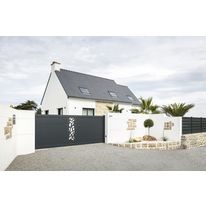 Portail battant ou coulissant à lames aluminium et verre  | Taran