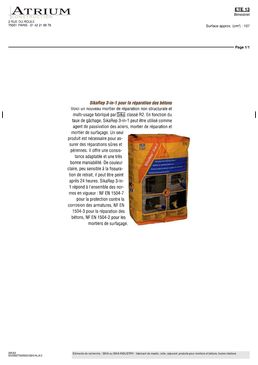 Mortier pour protection et réparation de surfaces en béton | Sikarep 3-en-1