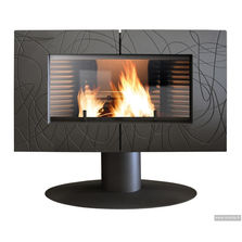 Poêle cheminée à bois 12 kW à post combustion pour grand volume | Symphonia 6115-44