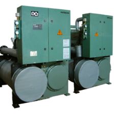 Groupes refroidisseurs d'eau (chillers) avec compresseur semi-hermétique de vis