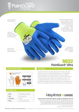 Gant anticoupures contre les piqures d'aiguilles | PointGuard Ultra 9032