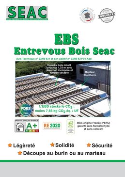 Entrevous Biosourcé en bois moulé pour tout type de plancher | EBS