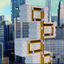 Ascenseur sans câble omnidirectionnel à cabines autopropulsées pour IGH | Multi