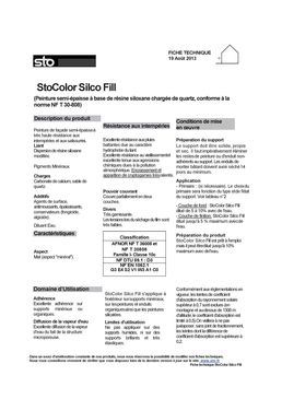 Peinture de façade semi-épaisse très résistant aux pollutions atmosphériques | StoColor Silco Fill