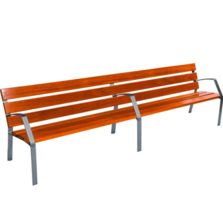 Banc de ville design Modo-08 - 6 lames - Longueur 300 cm