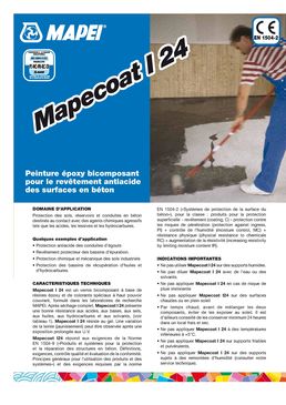 Peinture époxy pour revêtement antiacide des sols et surfaces en béton | MAPECOAT I 24