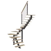  Escalier Elliot quart tournant intermédiaire rampe Epure tubes | LAPEYRE SERVICES