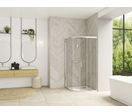 Paroi de douche à accès d'angle 1/4 de rond coulissant avec seuil | SMART DESIGN R/C