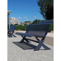 Banc urbain | Banc Ecolor en acier thermolaqué