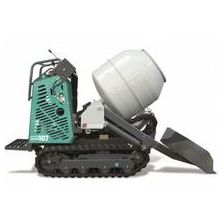 Mini dumper sur chenilles caoutchouc avec bétonnière et pelle | CARRY 110BC