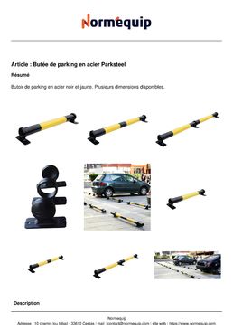 Butée de parking en acier Parksteel