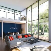 Mur rideau aluminium à serreur | Série W44