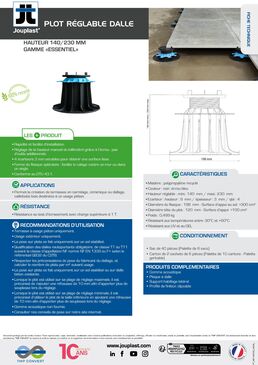 Plots standards ESSENTIEL pour dalles