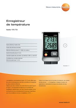 Système de contrôle de la température pour circuit ECS | Testo 175 T3
