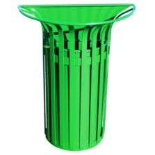 Poubelle de ville demi ronde en fer Rio