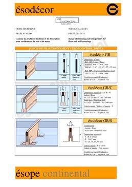 Gamme de joints en acier, laiton ou aluminium