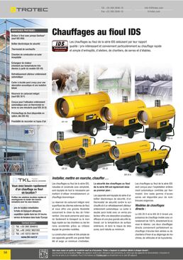 Location de générateurs d'air chaud au fioul (évènementiel)