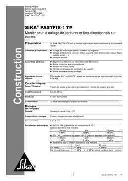Mortier pour collage d'éléments de voirie | Sika Fastfix 1TP