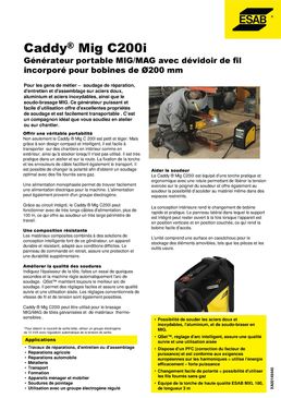 Générateur portable pour soudage | CADDY MIG C200i