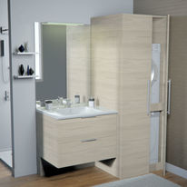 54hs29g2f09n2 Meuble Salle De Bain Fabrik A Poser Au Sol Avec Vasque Miroir Et Eclairage Led Batiproduits