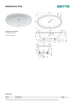Baignoire encastrée ovale | BetteHome Oval