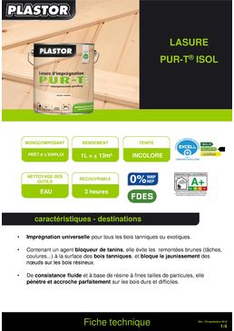 Lasure d'imprégnation universelle pour tous les bois tanniques ou exotiques | PUR-T ISOL