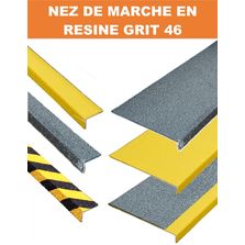 Nez de marches antidérapant Grit 46 en résine | NDESC