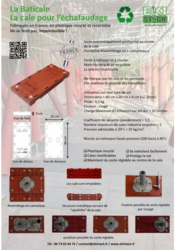 Cales de répartition de charges pour échafaudages