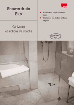 Siphon de douche en acier inoxydable, avec couverture à fente pour une douche à l’italienne esthétique et fonctionnelle | Siphon ACO Showerdrain Eko