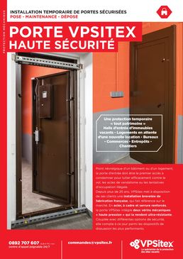 Porte simple battant anti-intrusion | Porte d'entrée sécurisée