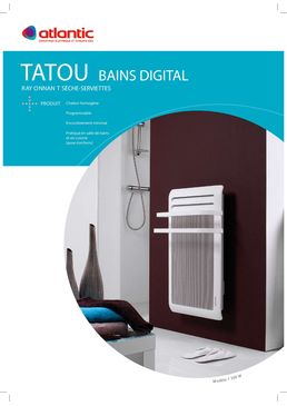 Radiateur rayonnant avec porte-serviettes détachable | Tatou Bains Digital