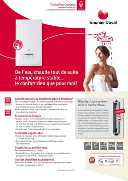 SAUNIER DUVAL | ThemaPlus Condens| Chaudières murales gaz condensation fabriquées en France | Chauffage et eau chaude mini-accumulée