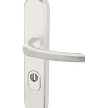 Poignées de portes d'entrée blindées en alu sur plaque standard | Seku