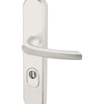 Poignées de portes d'entrée blindées en alu sur plaque standard | Seku