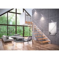 Escalier suspendu autoporteur en acier | Recta 