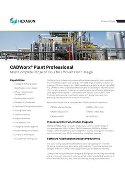 Outils de fichiers DWG pour conception d’usine et automatisation | CADWorx Plant 