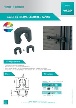 Lacet thermolaquable zamak | S9
