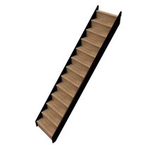 Escalier Uno droit hêtre bicolore sans rampe | LAPEYRE SERVICES