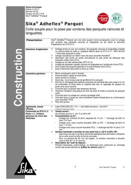 Colle pour parquet à polymérisation rapide | Adheflex
