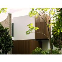 Brise-soleil en profilés de bois composite à renfort alu | Weo