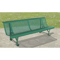 Banc public Santiago 3 pieds en tôle perforée - Trous ronds