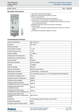 Interrupteur crépusculaire analogique | Luna 109 AL